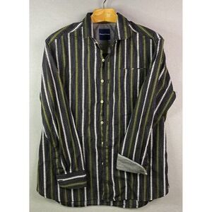 Tommy Bahama Space Dye Cowboy Shirt Mens Size L Western Aztec Striped T39351 EUC